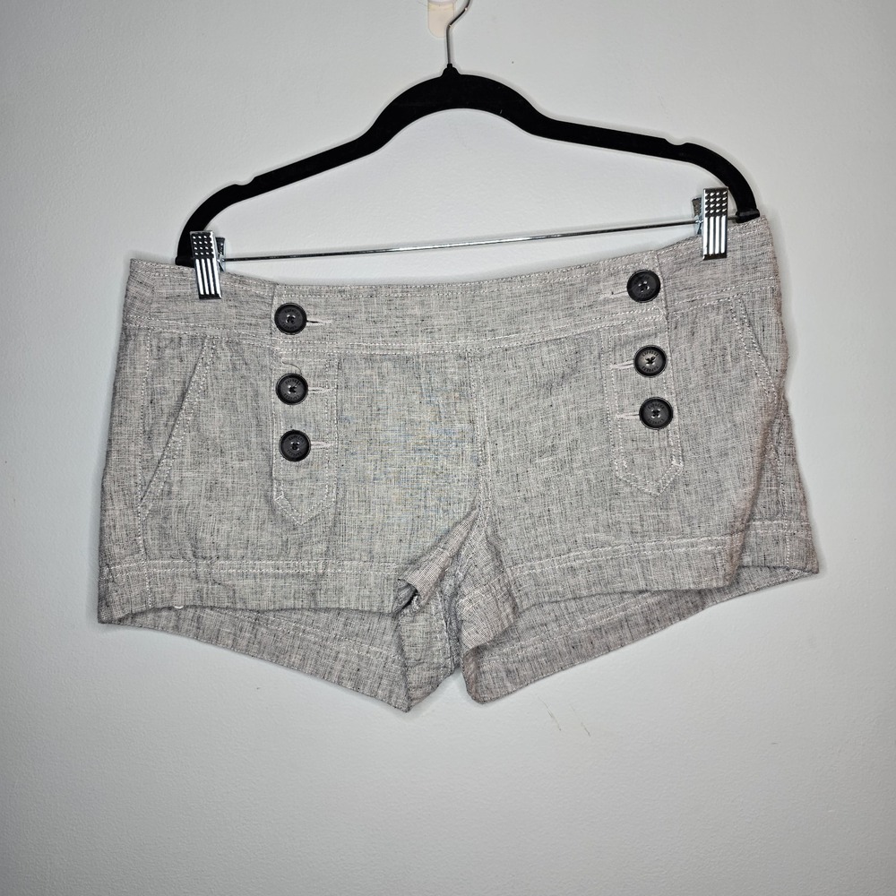 Express Women's Shorts Linen Cotton Blend Grey Size 10